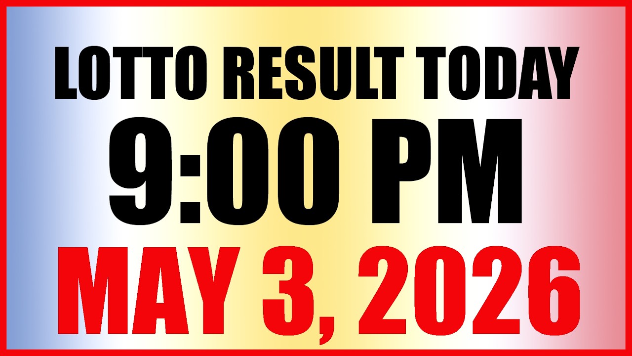 Lotto Result Today 9pm Draw May 3, 2026 Swertres Ez2 PCSO