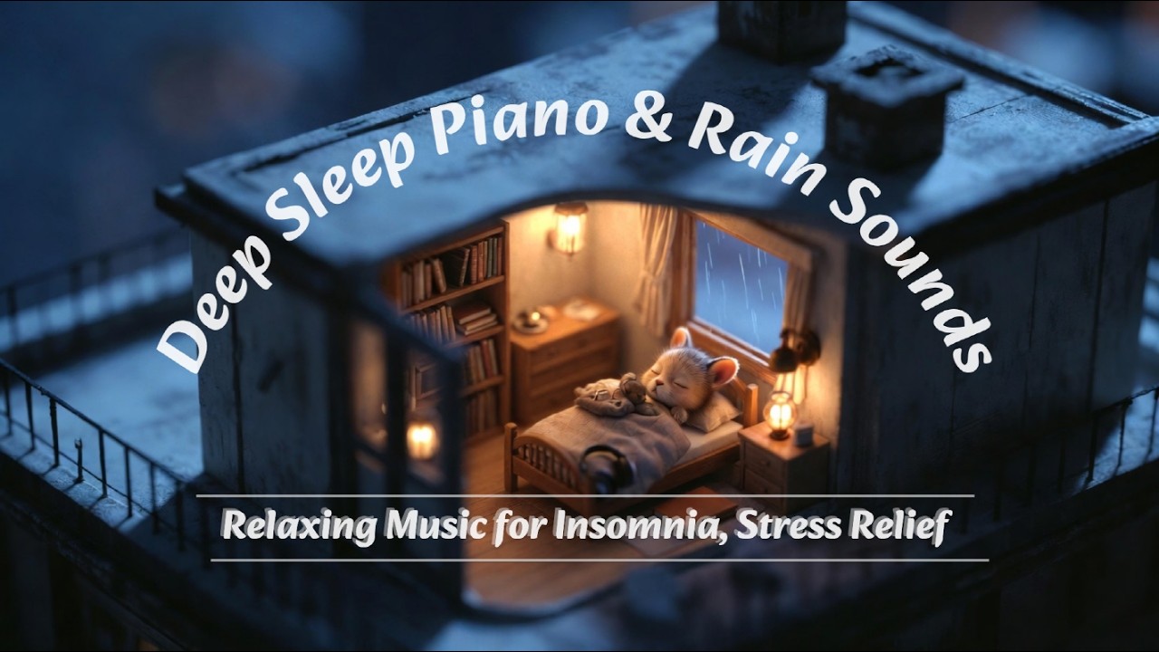 Deep Sleep Piano & Rain Sounds 🌧️ Relaxing Music for Insomnia, Stress Relief