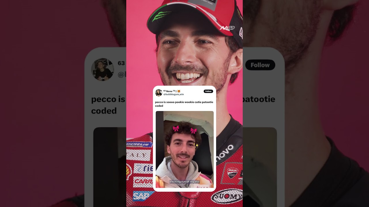 Pecco Bagnaia reacting to thirst tweets 😂📱