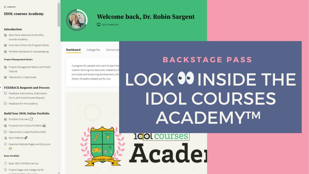 Backstage Pass to the IDOL courses Academy
