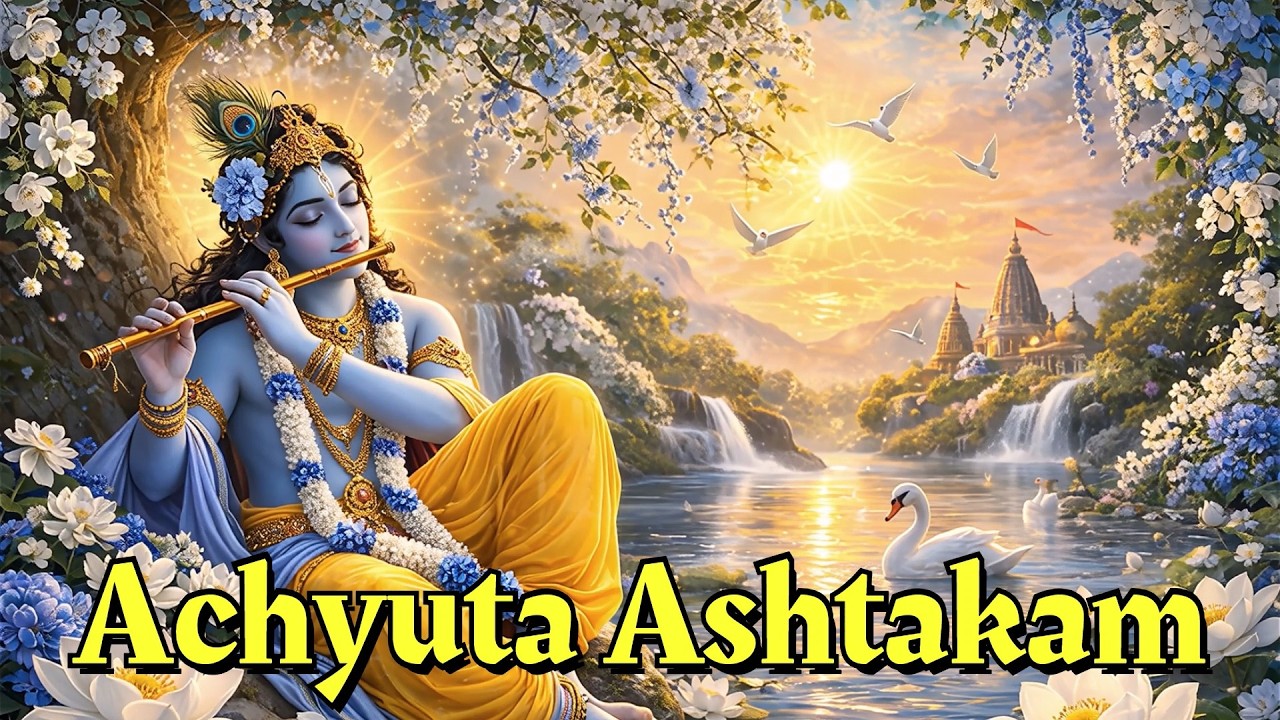 Achyuta Ashtakam - Powerful Krishna Bhajan 🙏 Achyutam Keshavam Krishna Damodaram
