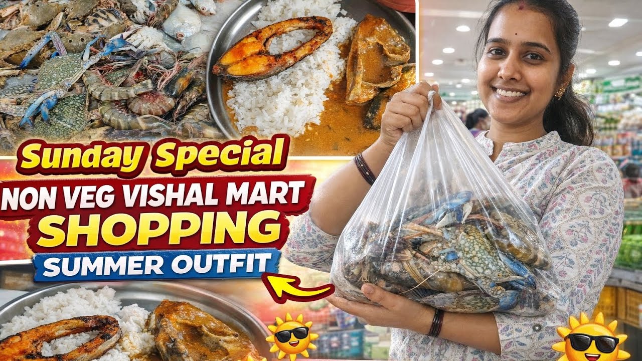 Summer Outfit Just for 49 Rupees at Vishal Mart?! 😲+ Fish Curry Vlog 🐟| Sunday Vlog#dailyvlog
