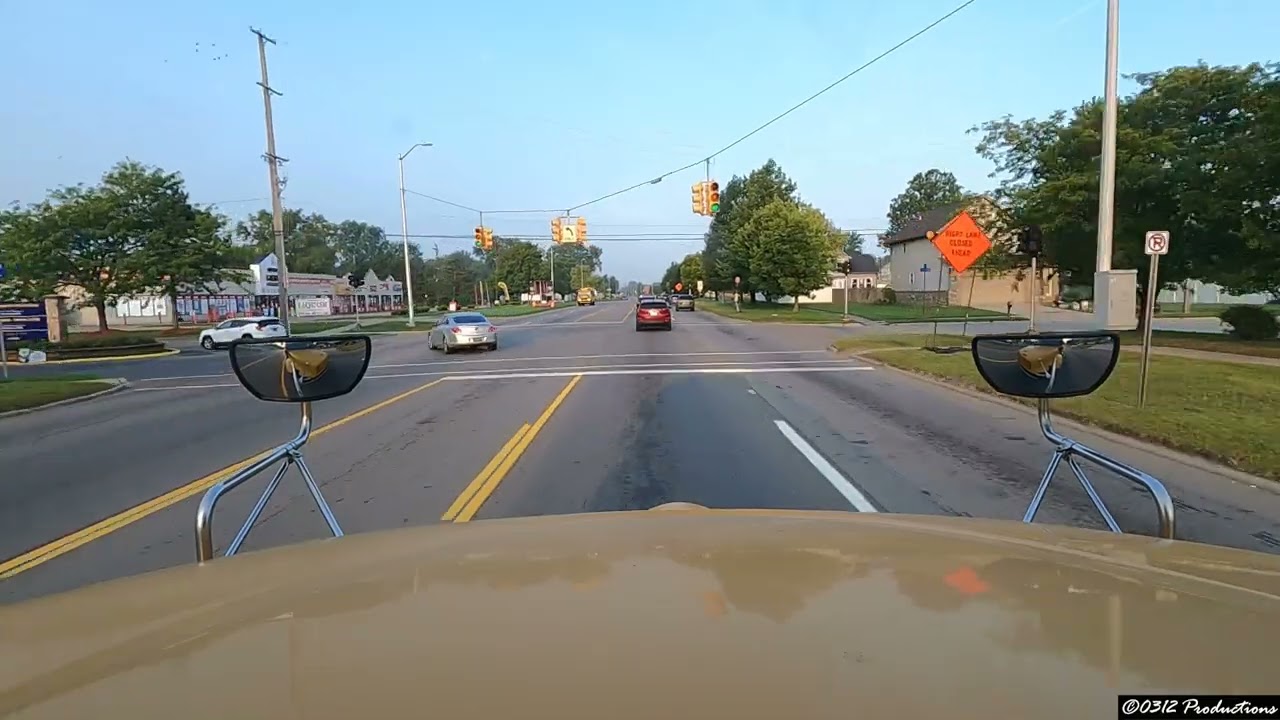 Dashcam on A Foggy Morning in A 2020 IC CE Gas School Bus W/ PSI 8.8L