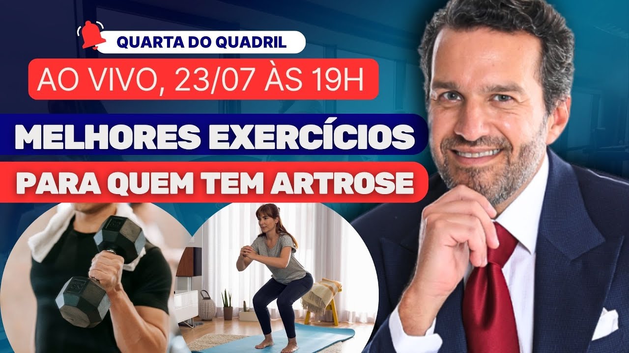 os MELHORES EXERCÍCIOS para a ARTROSE! Quarta do Quadril nº173 -  Faça sua pergunta AO VIVO