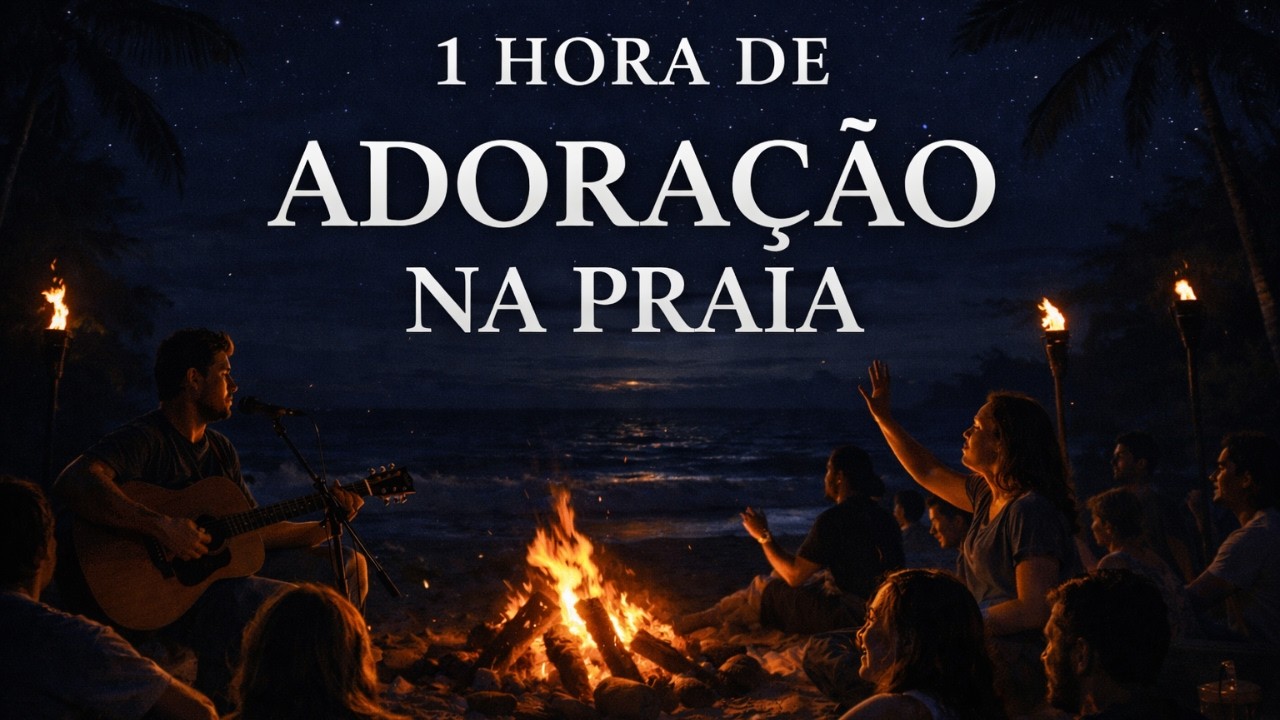 1 Hora de Louvor Que Traz Paz 🌊 -🔥Adoração na Praia com Som do Mar