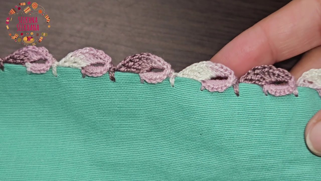 How to make very easy and elegant crochet lace/Qureshia dupatta lace edging /Trendy crochet lace