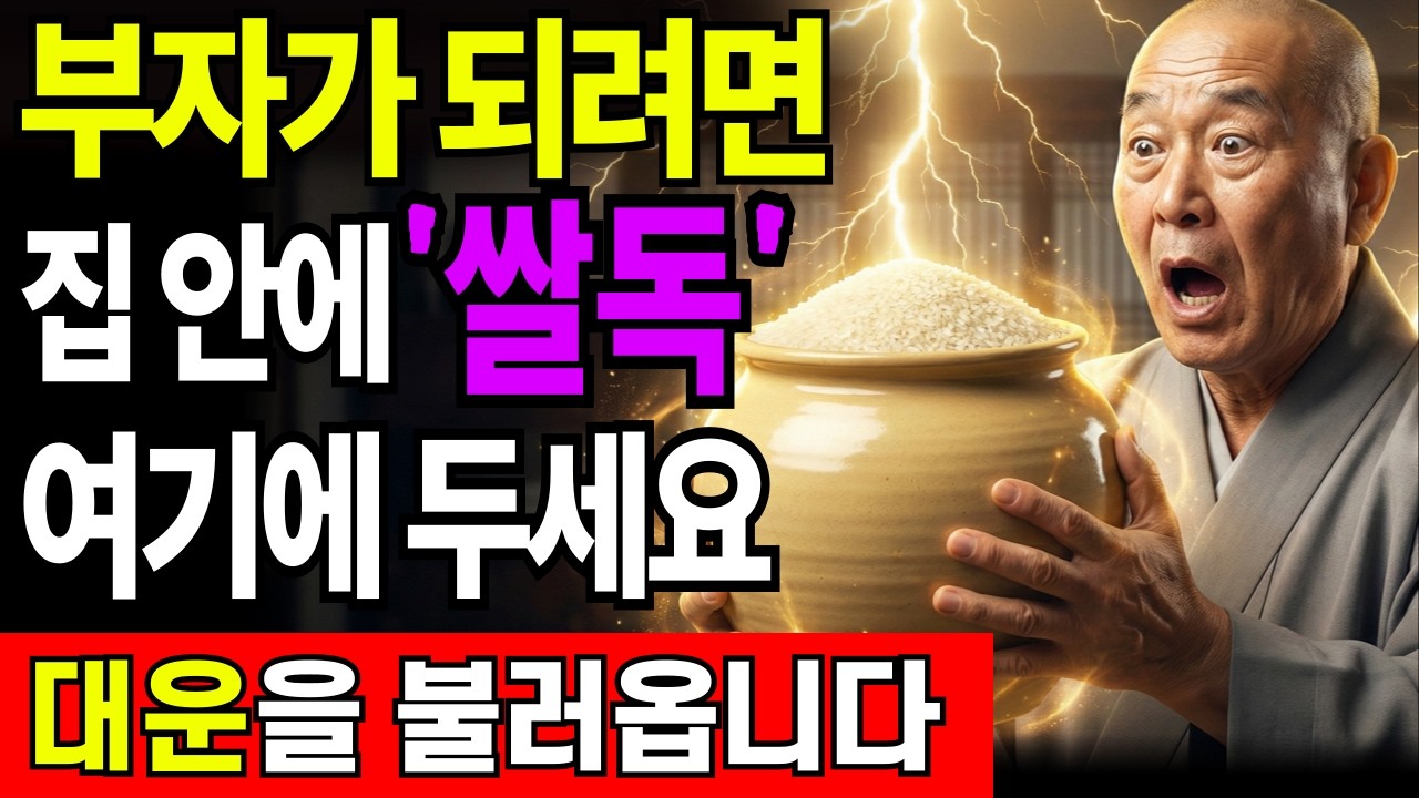 쌀독과 쌀은 이렇게 보관해야 대운이 들어 재물복이 쏟아집니다ㅣ부자되는법 풍수 재물운 운세