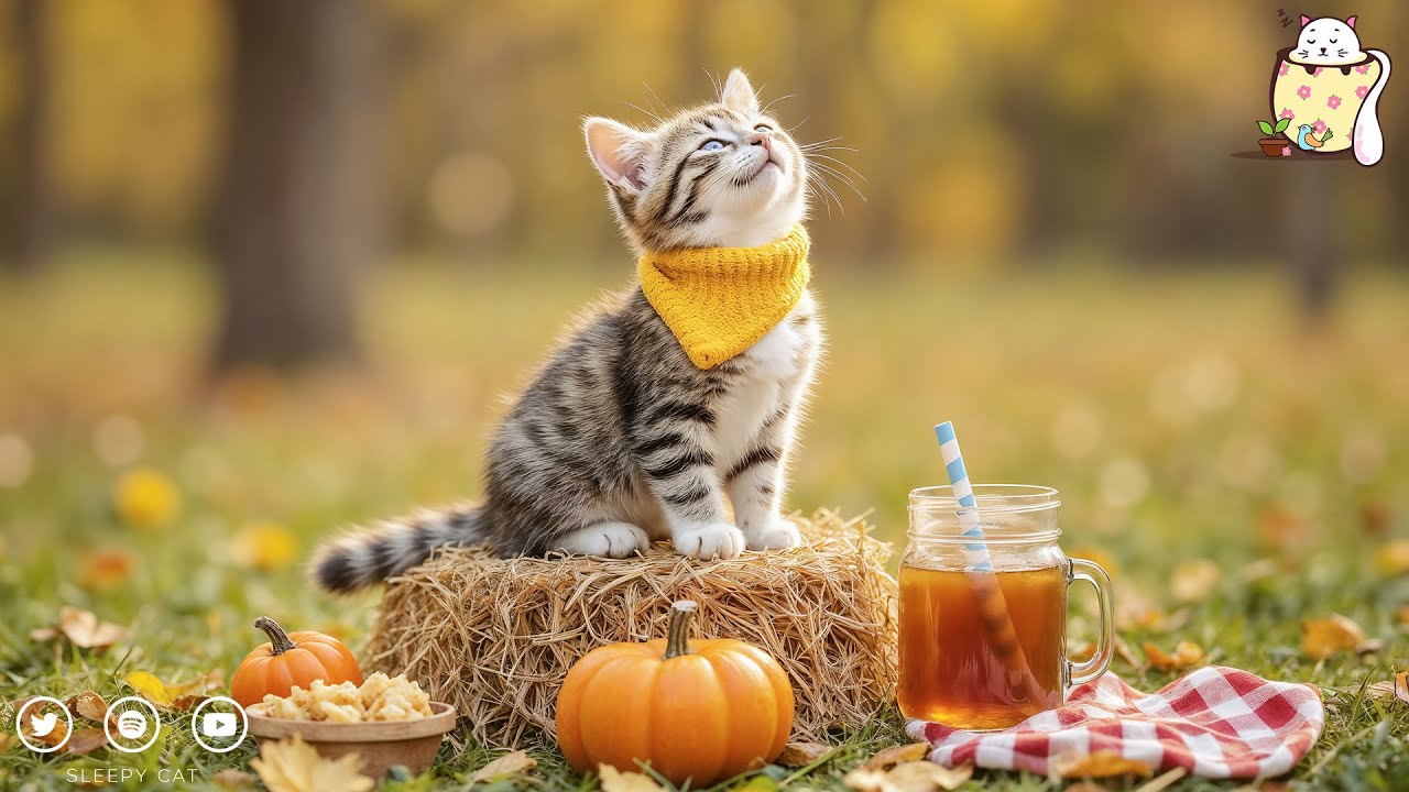 Healing Cat Music | Relaxing Piano Music for Cats with purring sounds | Sleepy Cat