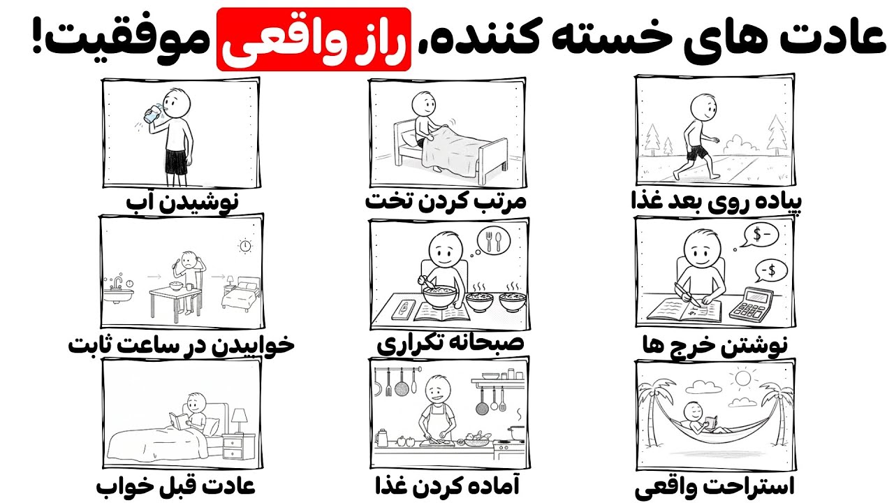 هیچ‌کس در مورد این عادت‌ها حرف نمی‌زنه (عادت‌های خسته‌کننده‌ای که زندگی‌تو می‌سازن)