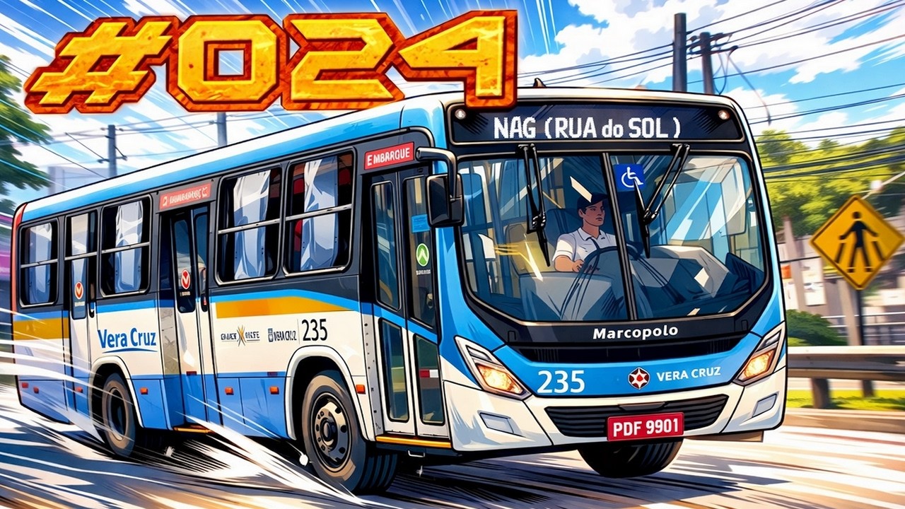 #024 - Muitos ônibus na Estrada da Batalha ( Bairro de Prazeres ) - ônibus do Recife e Jaboatão