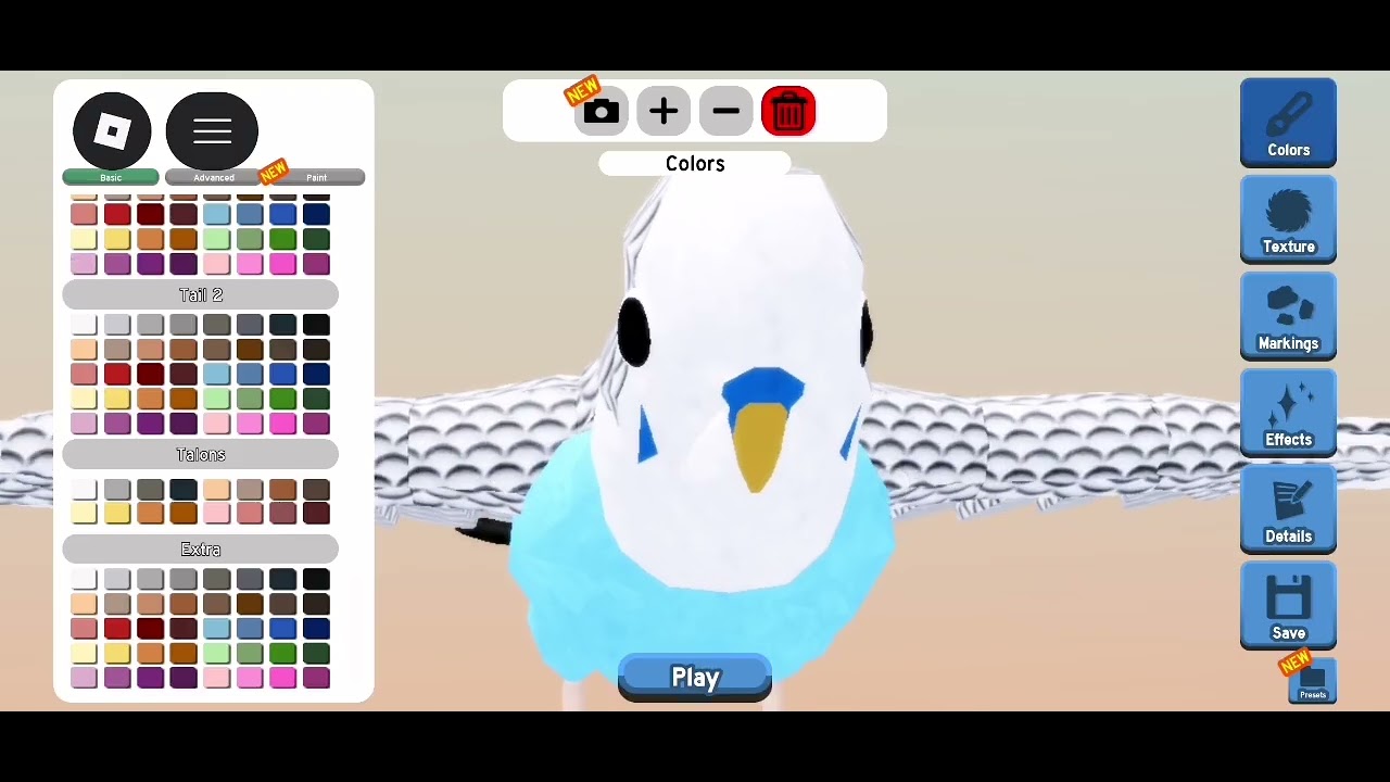 I played feather family and made one of my budgies :3