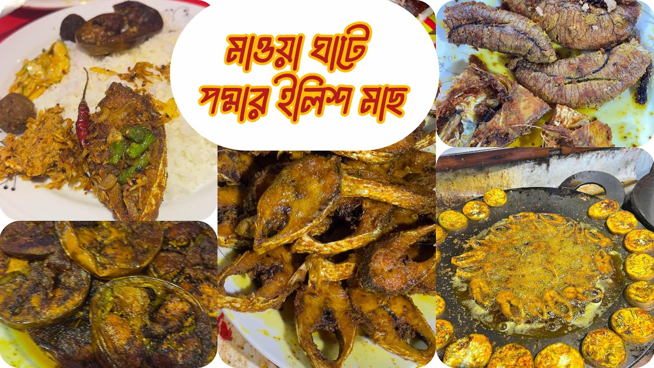 মাওয়া ঘাটে পদ্মার বড় ইলিশ মাছ খেলাম॥Eating Hilsa fish in Mawa Ghat 