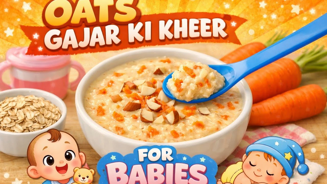 Delicious Oats Gajar ki kheer for 8+ month Babies 🥰😘