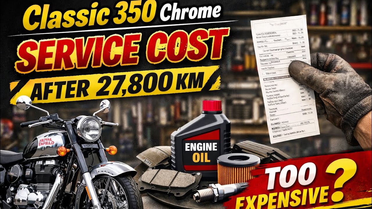 Service price after 27800 km…. Shocked to see the price of RE Classic 350 service.