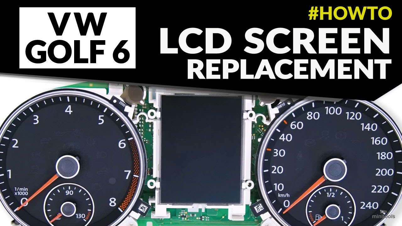 Volkswagen Golf 6 instrument cluster repair – LCD display replacement
