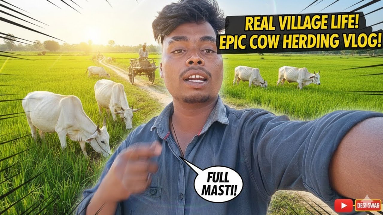 गांव की सुबह 🌅 | बैल चराते हुए मेरी डेली लाइफ Vlog @Gkvlogs2g  