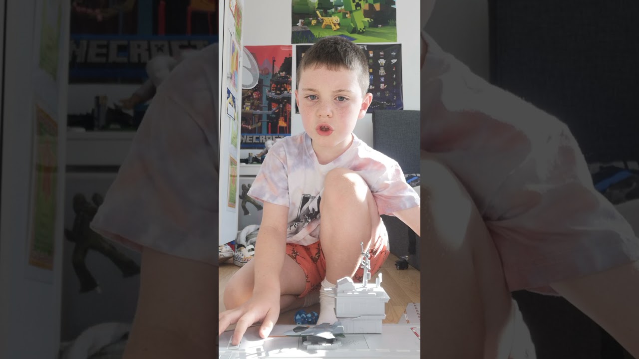 Aircraft carrier toy, smyths toys, lights and sounds play.