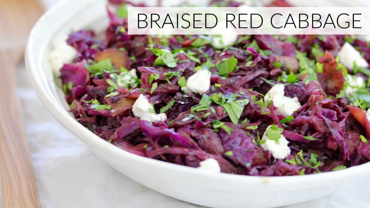 BRAISED RED CABBAGE | easy healthy side dish