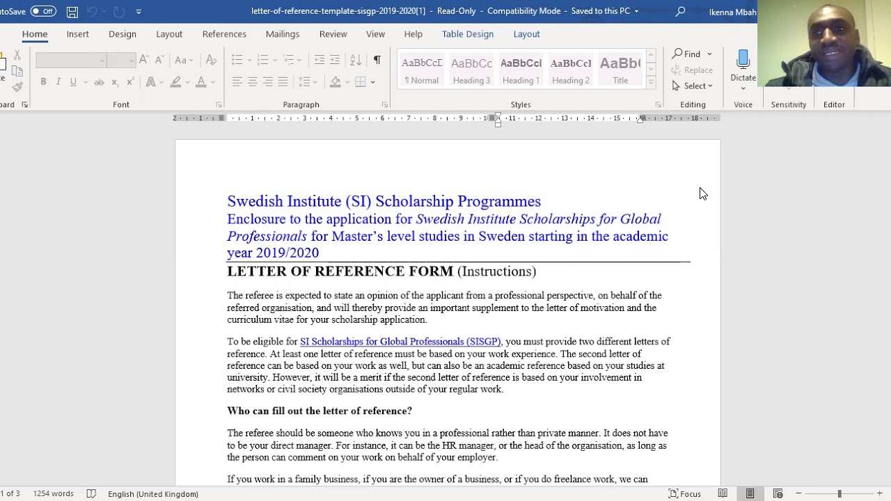 How to submit Powerful Reference Letters for SI Scholarship Plus Other Tips