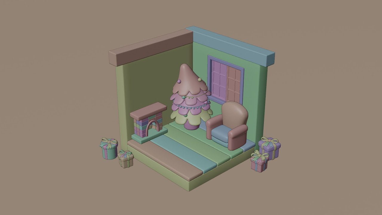 Christmas Tree and Presents Animation - Full Process no commentary