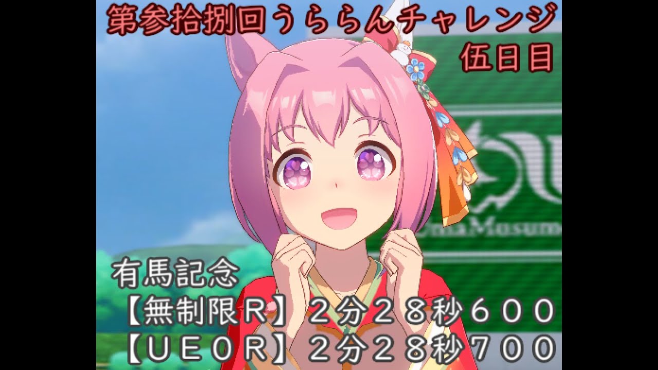 第参拾捌回うららんチャレンジ伍日目（有馬記念）２０２６年１月１１日