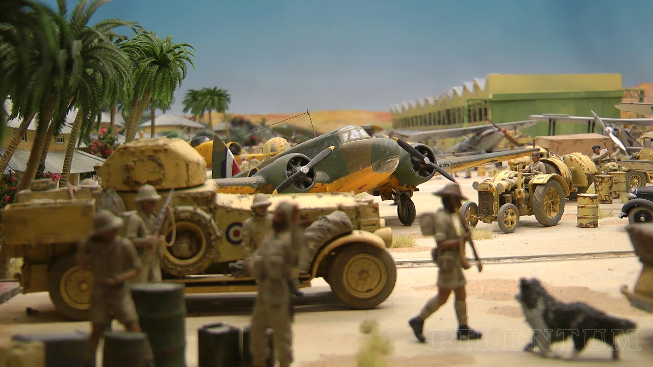 Royal Air Force base Habbaniya in Iraq: Diorama built in forced perspective by Tony and Kate Bennet