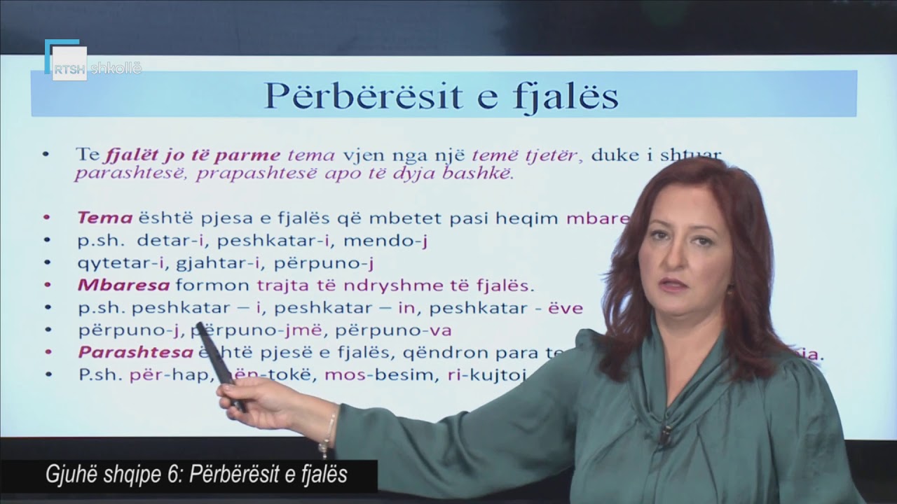 Gjuhë shqipe 6 - Përbërësit e fjalës