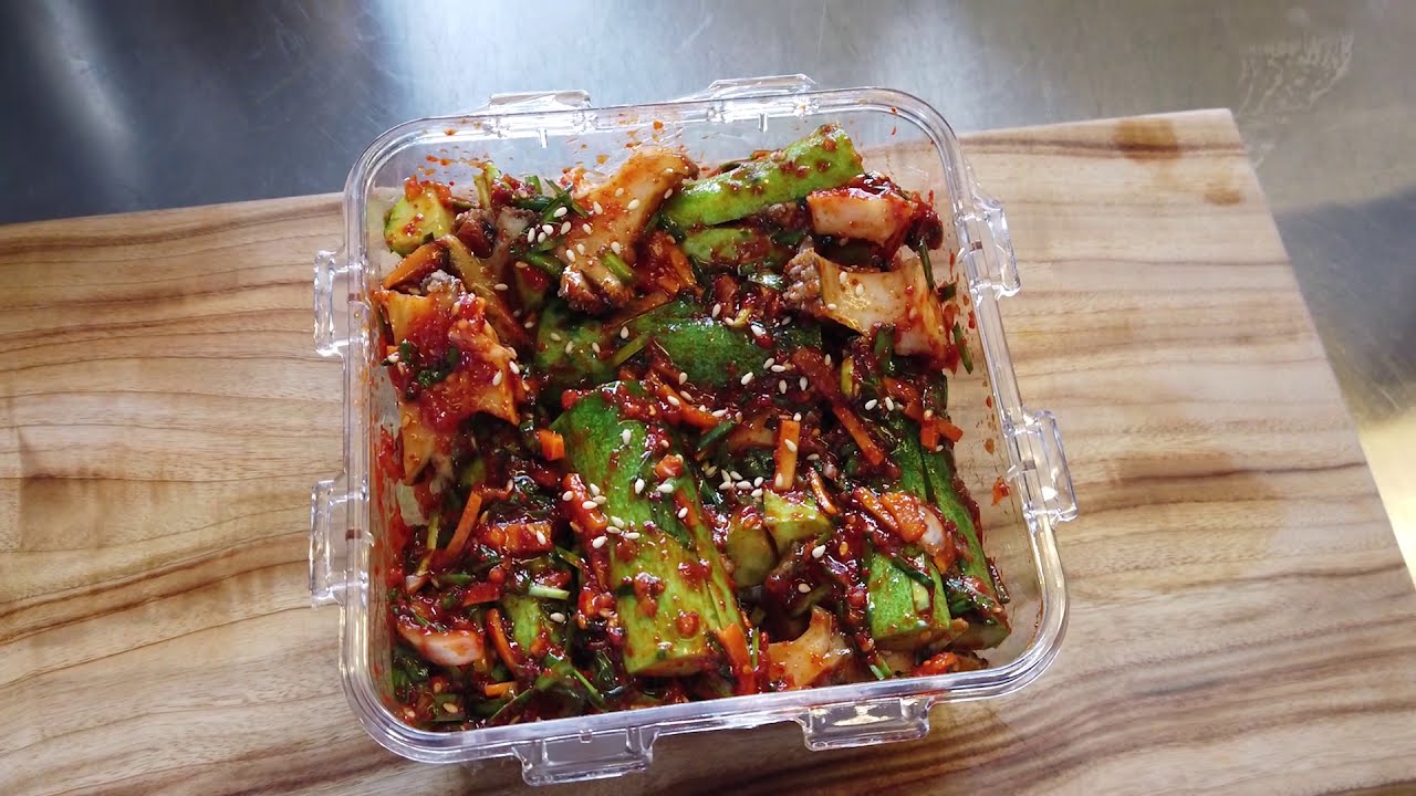 (Eng sub)리얼입소문~!초간단 파김치, 오이소박이~♡찹쌀풀없이도 넘맛있어요~!대장금 전복김치는 덤으로~!♡Green onion Kimchi & Cucumber Kimchi