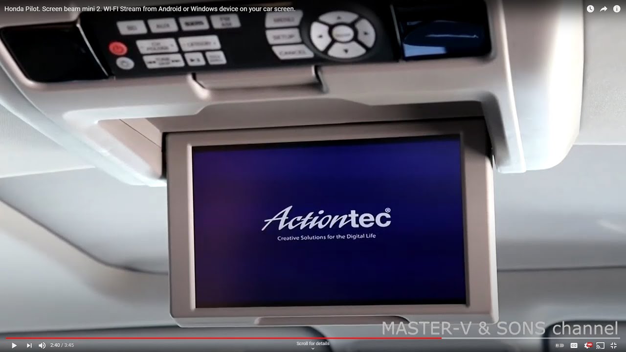 Honda Pilot. WI-FI Stream from Android or Windows device on your car screen.