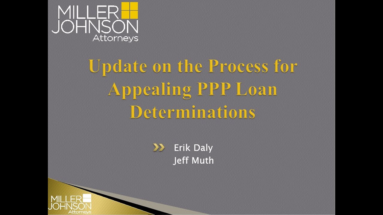 Update on the Process for Appealing PPP Loan Determinations