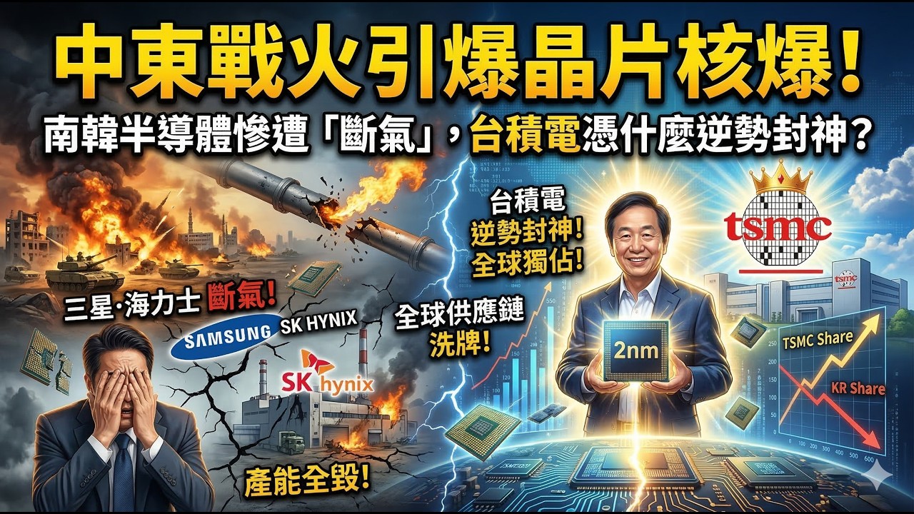 中東戰火引爆晶片核爆！南韓半導體慘遭「斷氣」，台積電憑什麼逆勢封神？