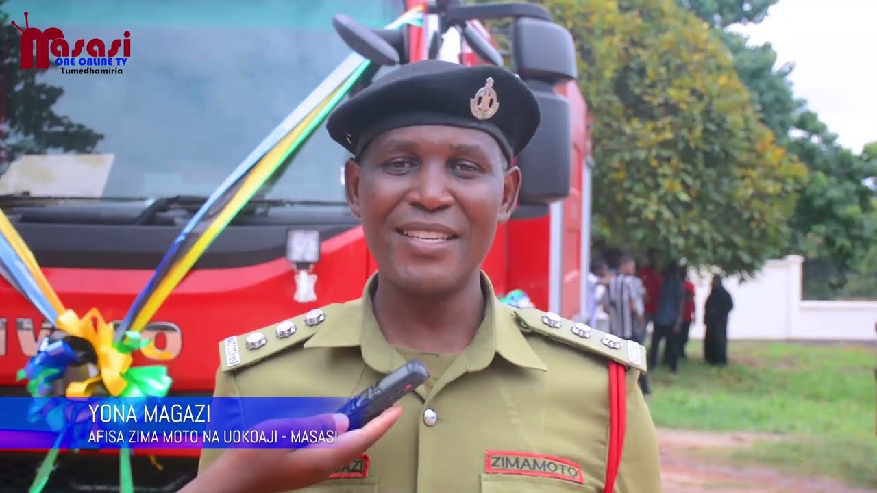 KIKOSI CHA ZIMAMOTO NA UOKOAJI MASASI WAPOKEA  MAGARI MAWILI GARI LA ZIMAMOTO NA GARI LA UOKOAJI