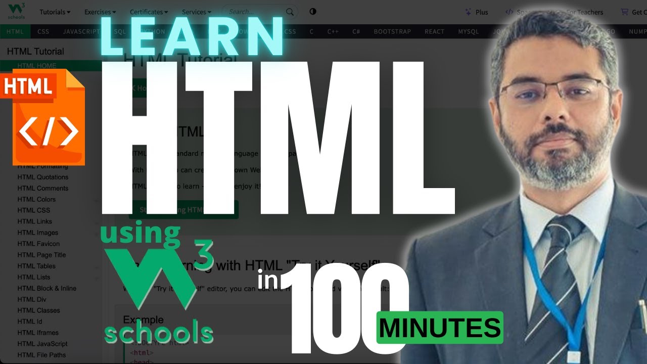 W3Schools HTML Tutorial - HTML Full Course |  Learn W3Schools HTML for beginners in URDU