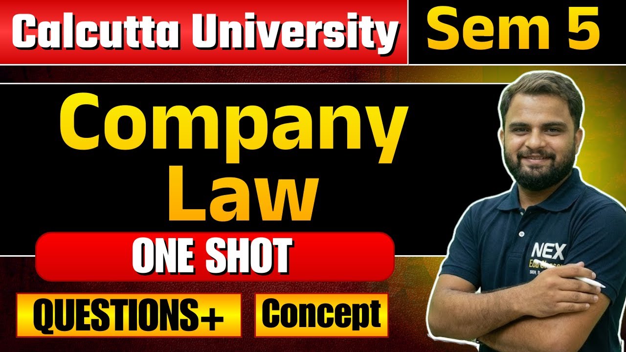 Company Law | OneShot | BCom | Sem 5 | Calcutta University 2026