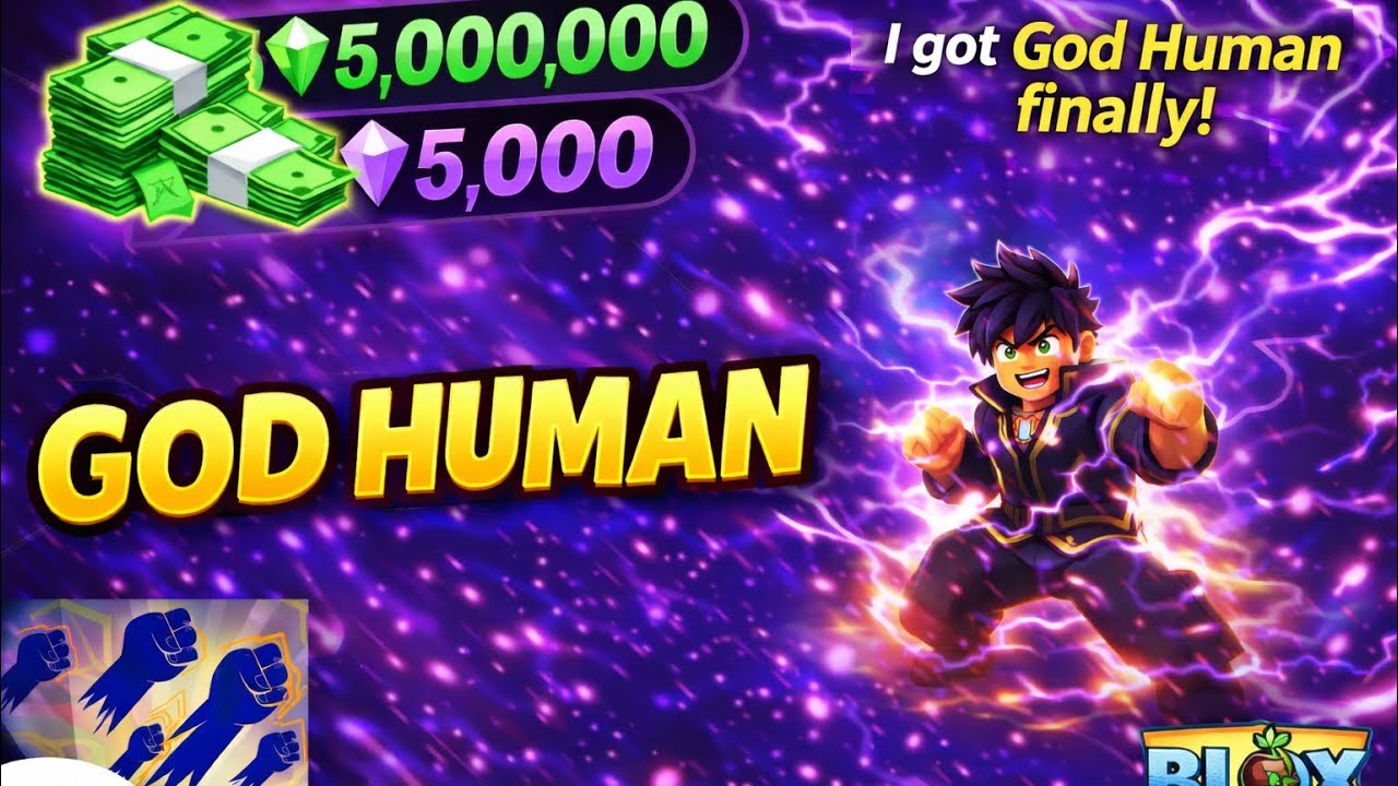 I got god human finally in blox fruit