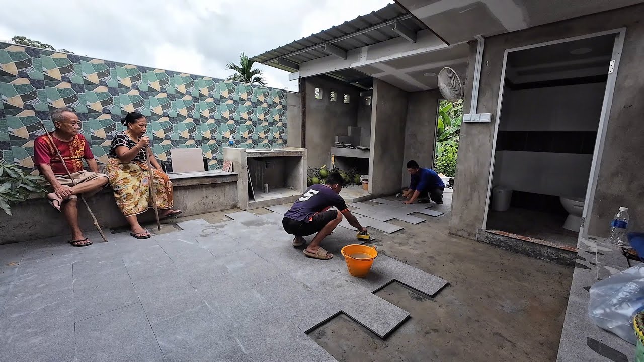EPISODE-27 TUKANG RUMAH PART TIME SAMBUNG KERJA PASANG TILE DAPUR BERASAP // 