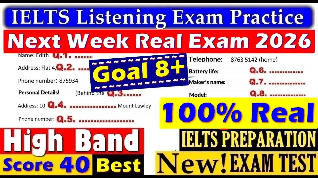 IELTS LISTENING PRACTICE TEST 2026 WITH ANSWERS | 27.01.2026