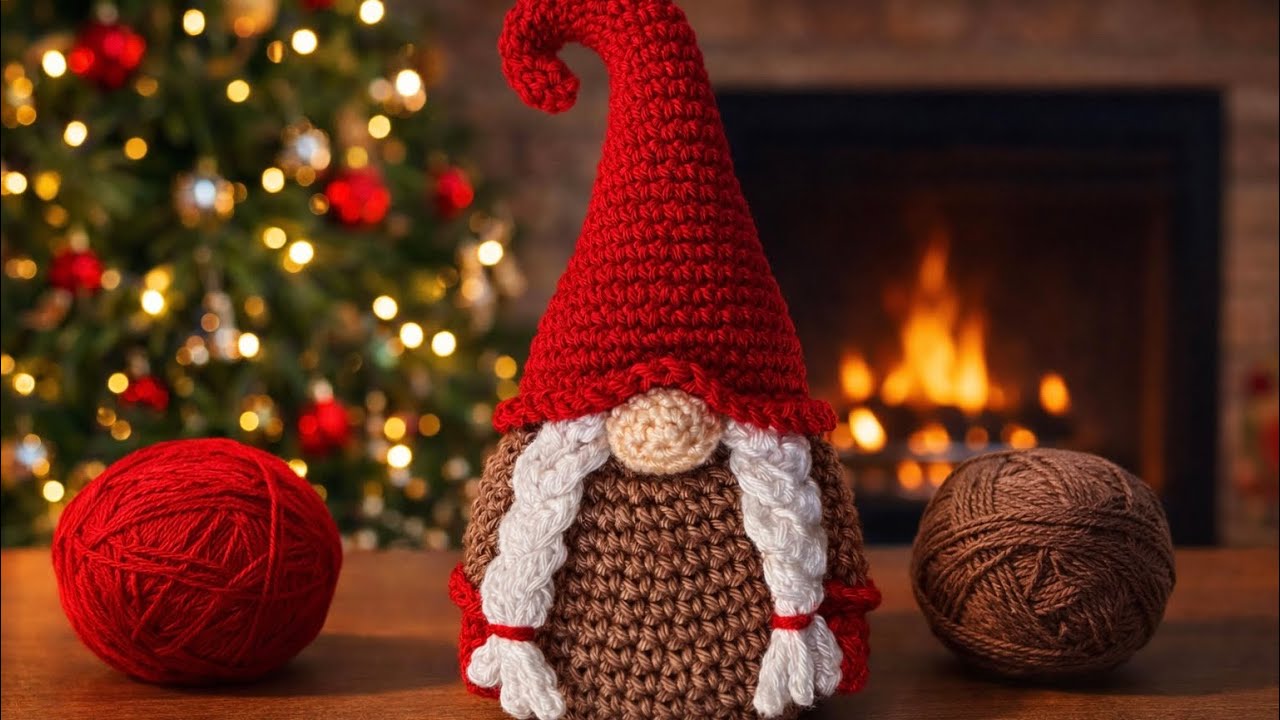 Мастер-класс по вязанию крючком 🧙🏻‍♂️🎄 Рождественский гном