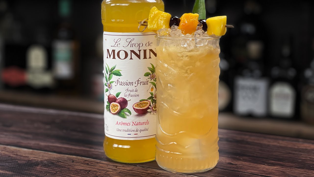 PASSION FRUIT COCKTAIL; Rum + Malibu + Aperol! WOW IT'S TASTY!