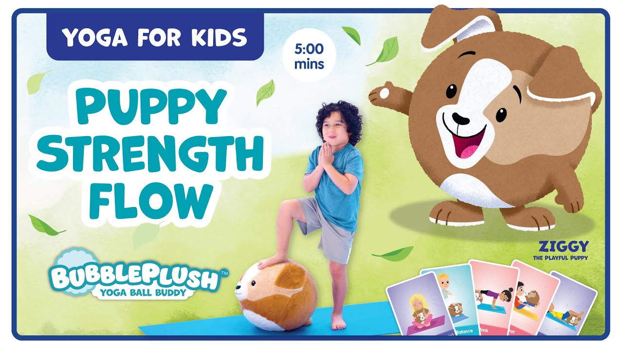 Fun Yoga for Kids Ages 4&ndash;8 | Puppy Strength Flow with Ziggy