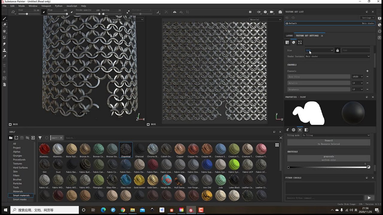 ChainMail smart material