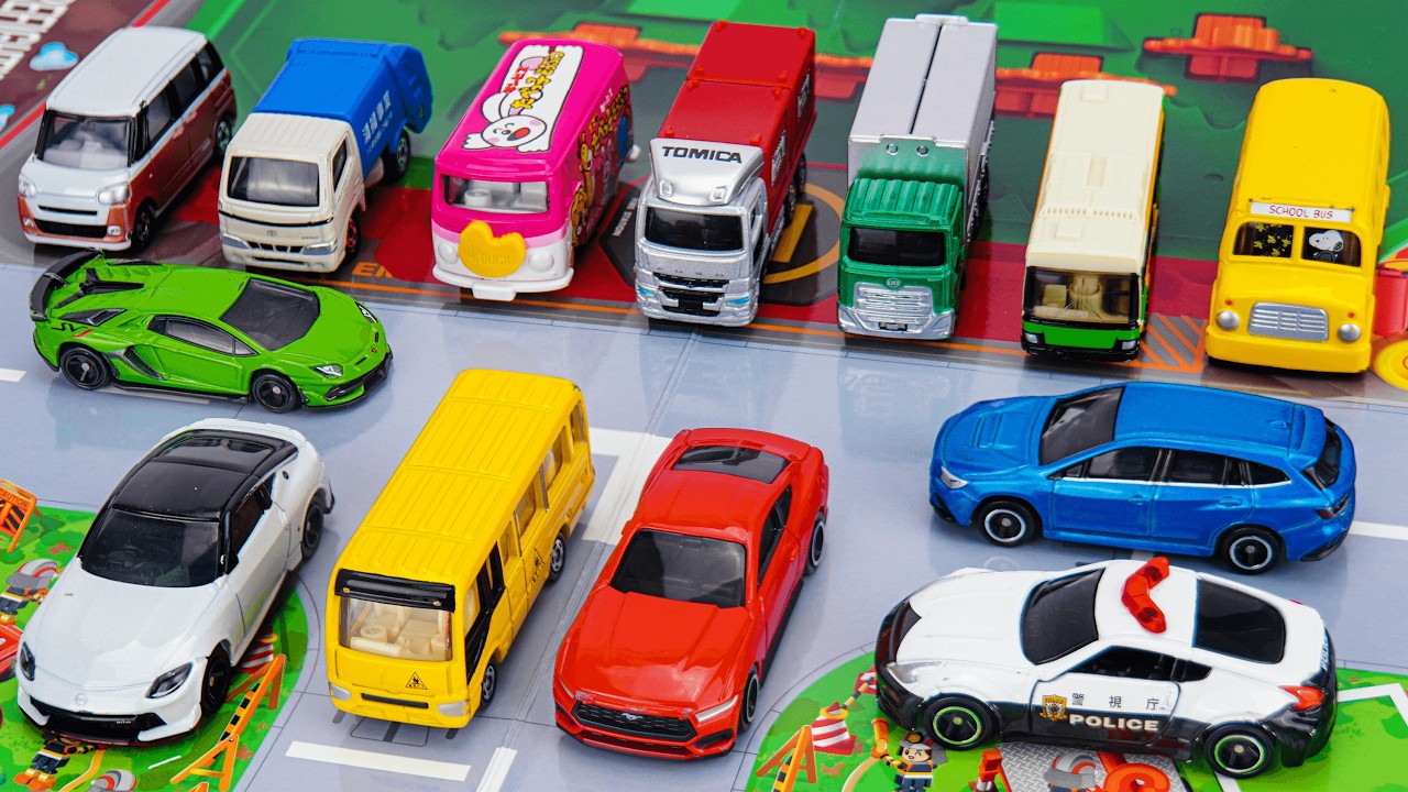 TOMICA ☆ Unboxing and Running Test With Various Tomica Mini Cars (No Talking)