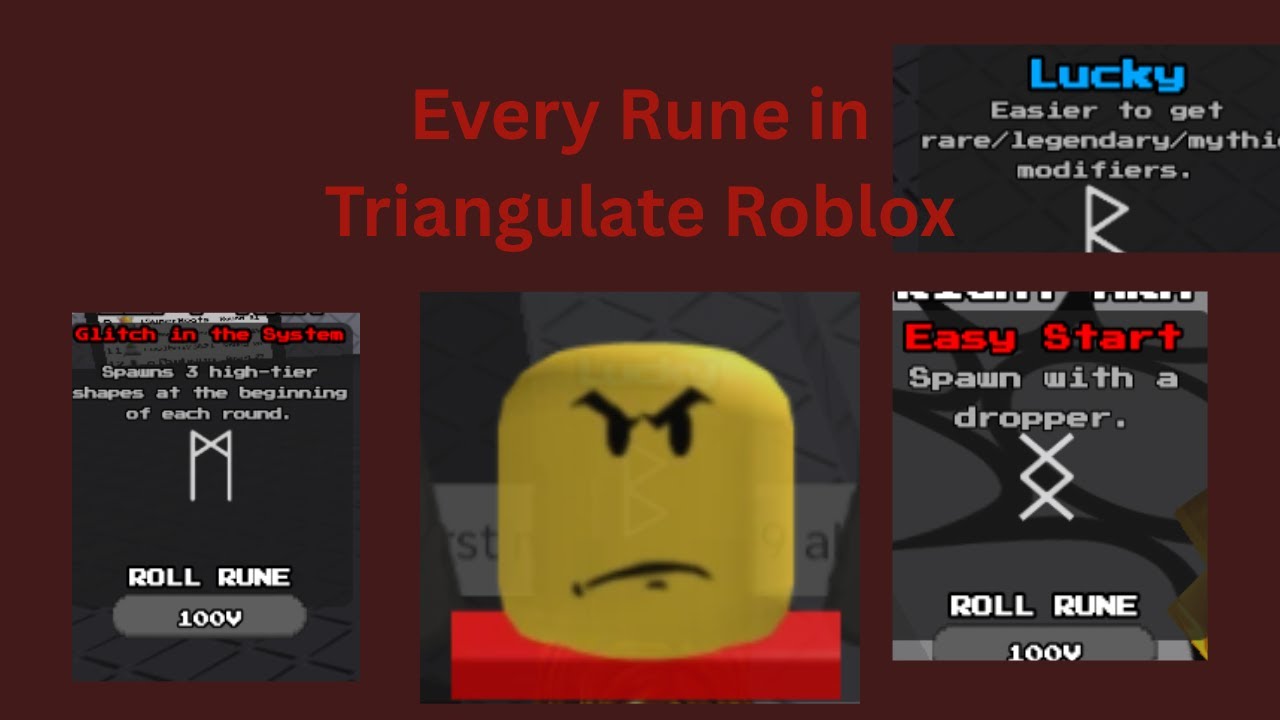 Every Rune in Triangulate Roblox( outdated)