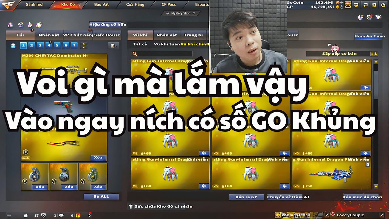 [ Đột Kích Crossfire ] Quay 6 Nòng Vòng - Elephant-Gatling Gun-Infernal Dragon