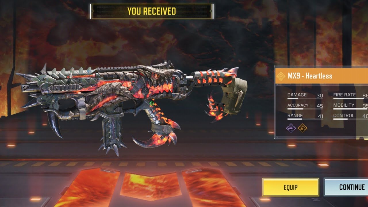 New Legendary MX9 Heartless draw all items and gameplay #codmobile