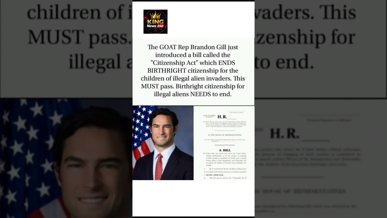 End birthright citizenship for illegals. Now. 🇺🇸#CitizenshipAct #BrandonGill #BorderCrisis