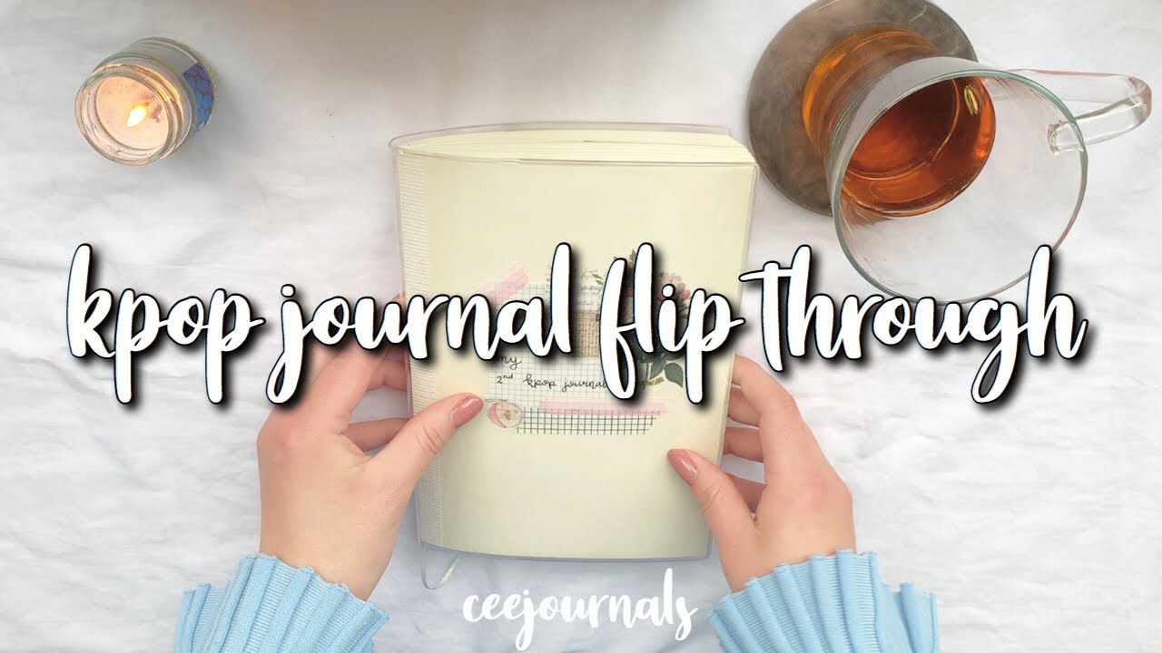kpop journal flip through; my 2nd kpop journal🐋