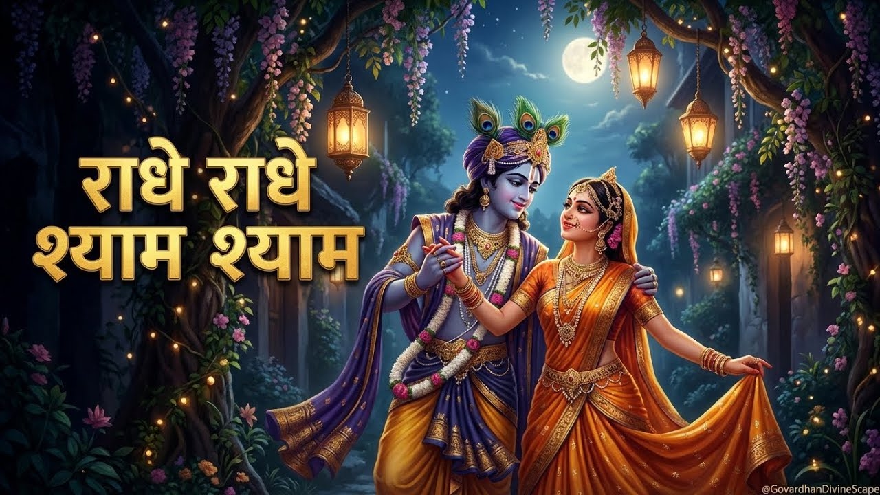 राधे राधे श्याम श्याम - Radhe Radhe Shyam Shyam | Top Bhajan 2025 | Govardhan Divine Scape