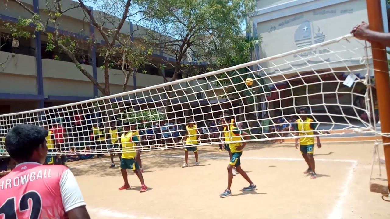 TENKASI VS chennai final match THROWBALL