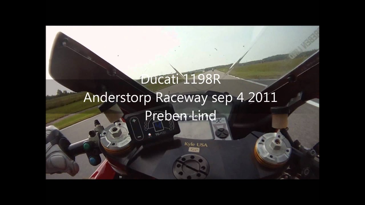 Anderstorp Ducati 1098R 1198R onboard topspeed 300 acceleration